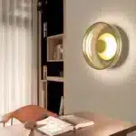 Applique décorative en verre moderne pour salon et chambre - Doré ambré