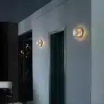 Applique décorative en verre moderne pour salon et chambre - Doré ambré (Ensemble)