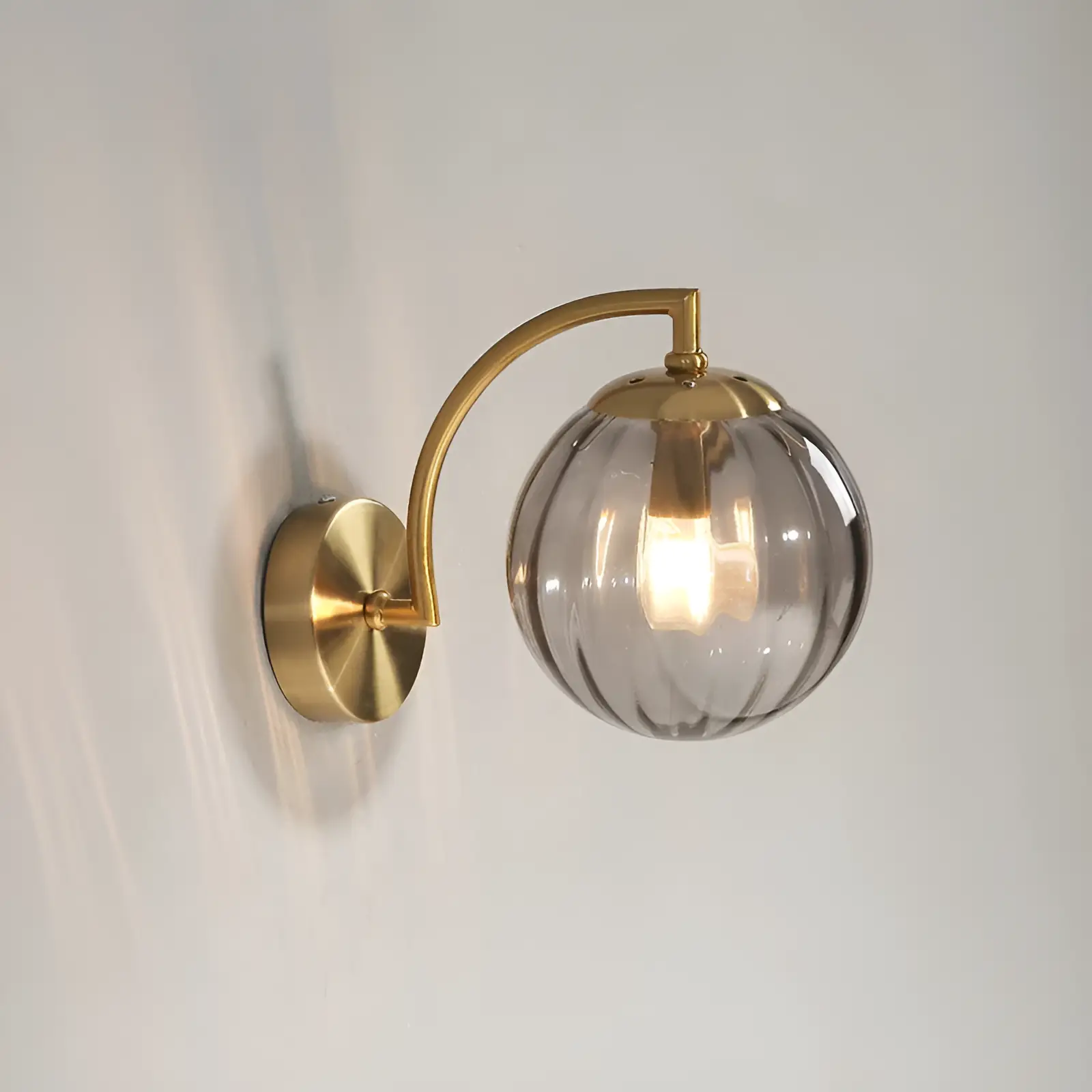 Applique Murale LED en Verre Gris - Variation
