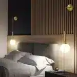 Appliques murales LED en verre doré design nordique