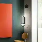 Applique murale elliptique noire moderne pour intérieurs stylés