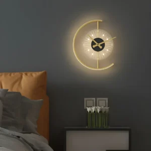 Applique murale LED design avec horloge - image galerie