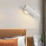 Applique LED murale pivotante blanche