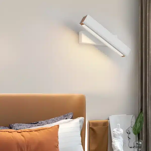 Applique LED murale pivotante blanche