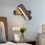 Applique murale LED pivotante noire 20 cm pour chambre
