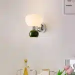 Applique murale LED verte en forme de citrouille pour chambre