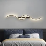 Applique murale LED en forme de flamme noire, galerie.