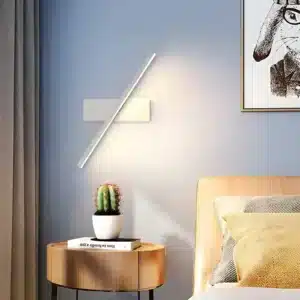 Applique murale LED blanche rotative, image principale.