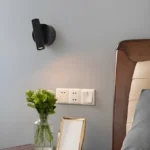 Applique murale LED encastrable noire pour chambre