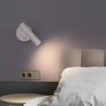 Applique murale LED tube réglable blanche pour chambre