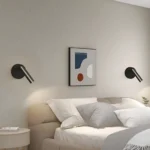 Appliques murales LED tubes noires en configuration duo