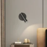 Applique murale LED tube noire réglable pour chambre