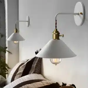 Applique murale design vintage blanche pour chambre