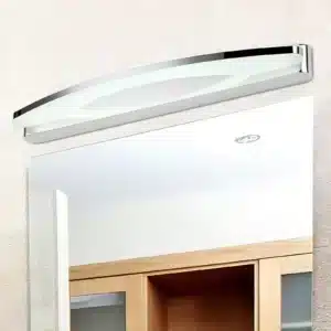 Applique murale moderne en acier inoxydable avec abat-jour en acrylique pour éclairage décoratif