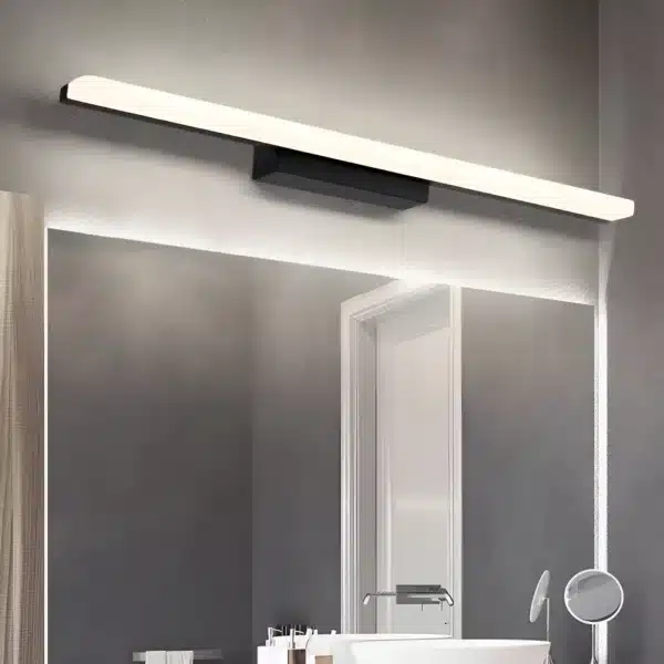 Applique LED noire pour salle de bain