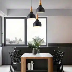 Suspension LED design nordique moderne noire