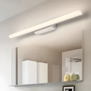 "Applique murale en acier inoxydable moderne blanche pour salle de bain