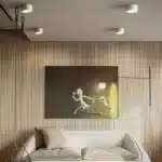 Plafonnier LED moderne blanc simple en fer et acrylique