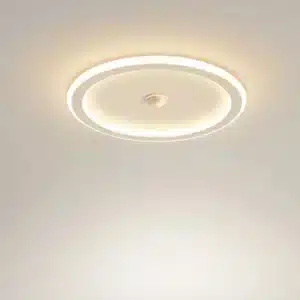 Plafonnier LED rond blanc design moderne pour salon