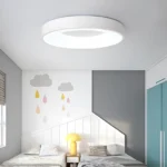 Plafonnier LED blanc en forme d'anneau pour chambre d'enfant