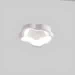 Plafonnier LED nordique en triangle arrondi blanc pour salon