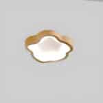 plafonnier LED nordique en bois clair en forme de nuage pour salon