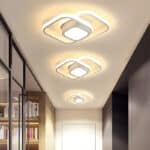Plafonnier moderne en forme de cadre blanc pour salon