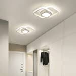 Plafonnier moderne en forme de cadre blanc pour salon