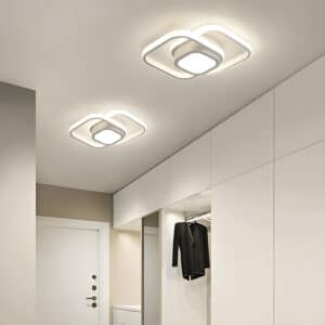 Plafonnier moderne en forme de cadre blanc pour salon