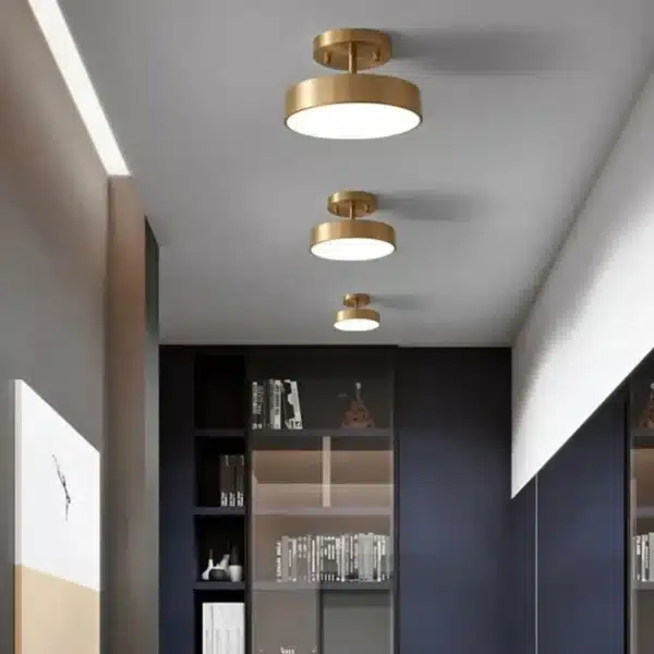 Plafonnier Nordique en Cuivre dore pour salon image principale