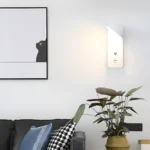 Applique murale LED pivotable blanche pour chambre