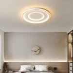 Plafonnier LED double halo circulaire - Version blanche